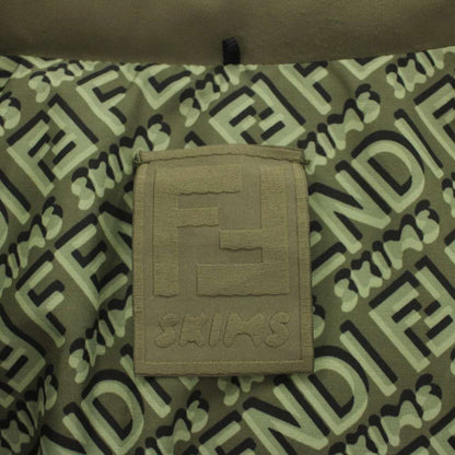 Fendi Skims Down Jacket Logo All Over Pattern S Khaki Agnr — view 3