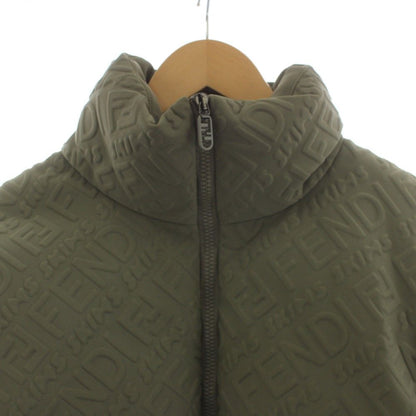 Fendi Skims Down Jacket Logo All Over Pattern S Khaki Agnr — view 5