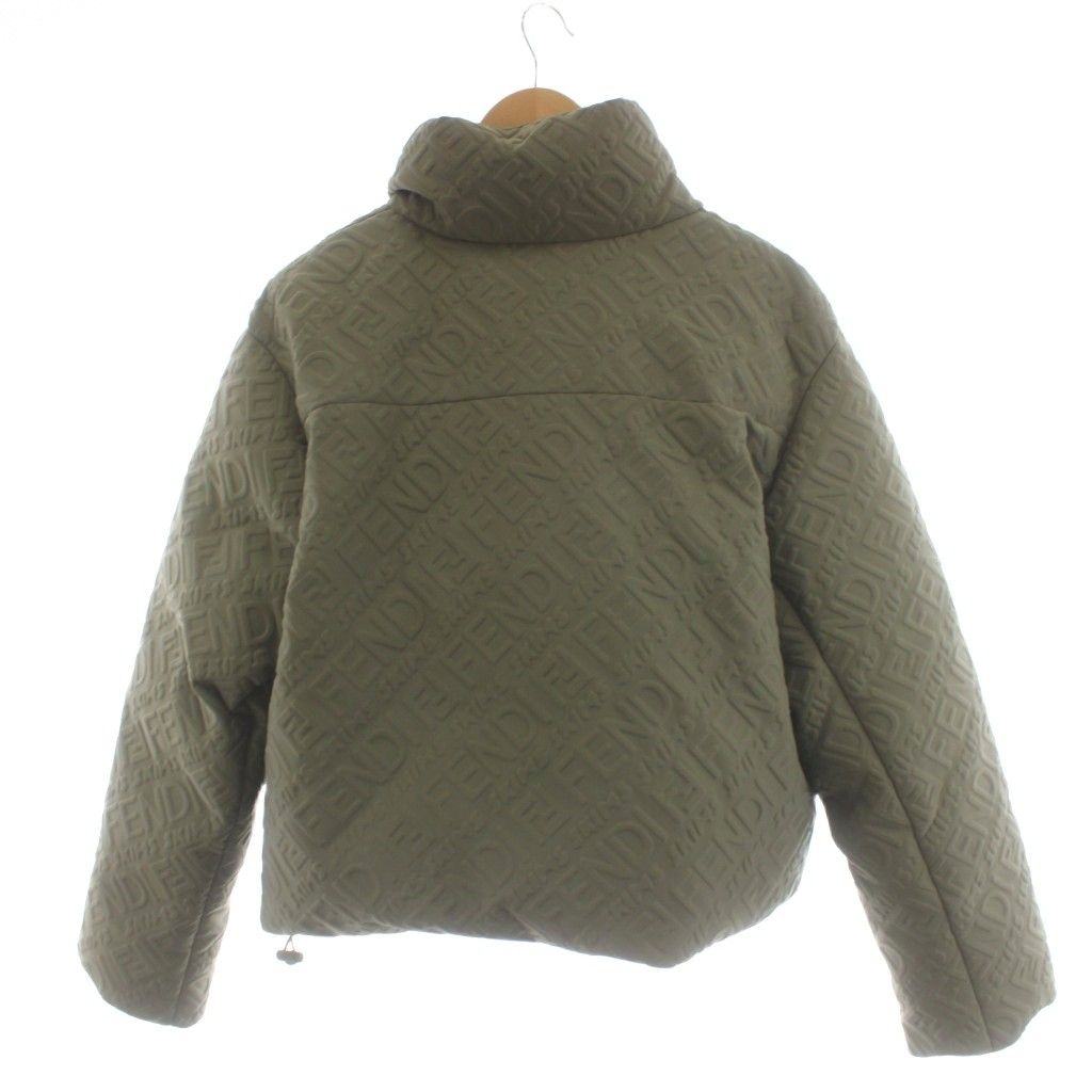 Fendi Skims Down Jacket Logo All Over Pattern S Khaki Agnr — view 2