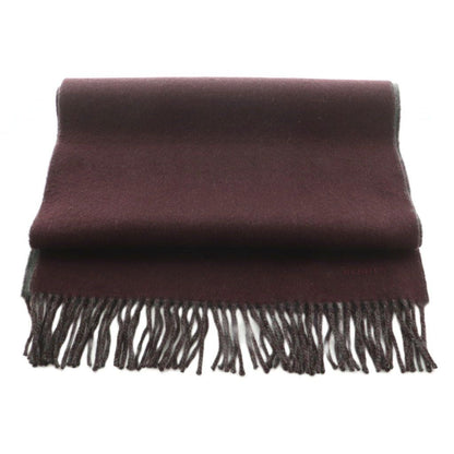 Hermes Recto Verso Scarf Cashmere Fringe Reversible Gold Gray Bold — view 2