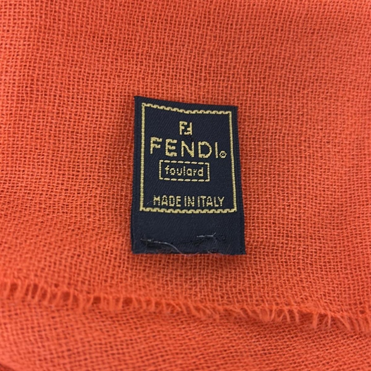 Fendi Shawl Orange Wool — view 2
