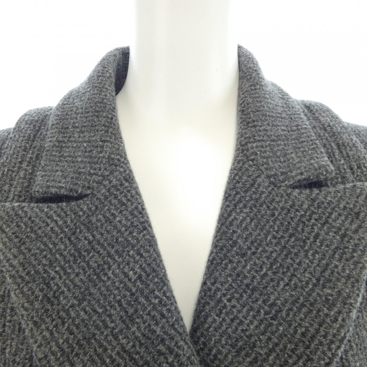 Chanel Vintage Coat Cashmere Gray — view 5