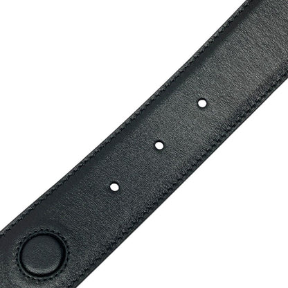 Dior D Logo Buckle Belt Black Silver — view 8