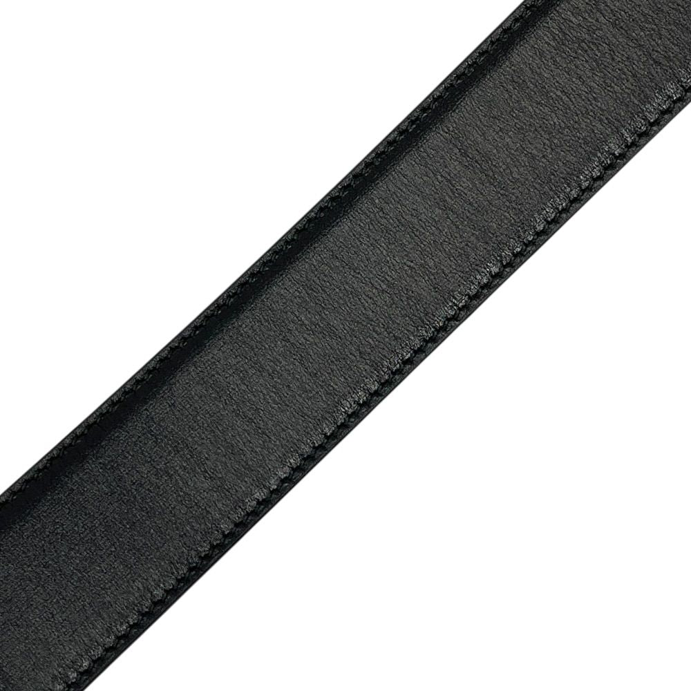 Dior D Logo Buckle Belt Black Silver — view 5