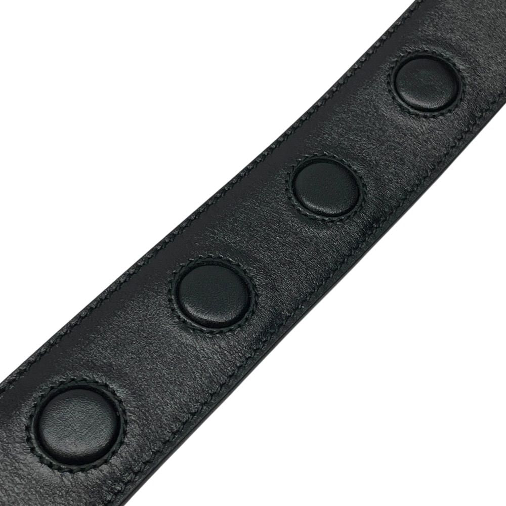 Dior D Logo Buckle Belt Black Silver — view 4