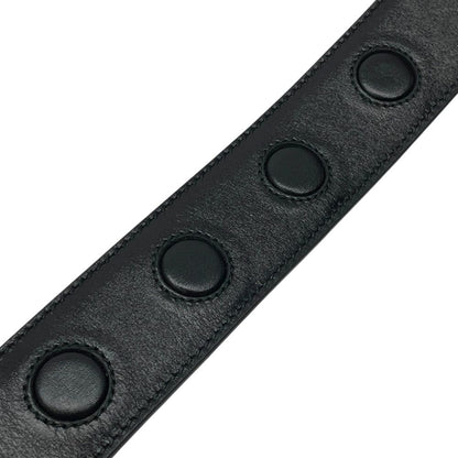 Dior D Logo Buckle Belt Black Silver — view 4