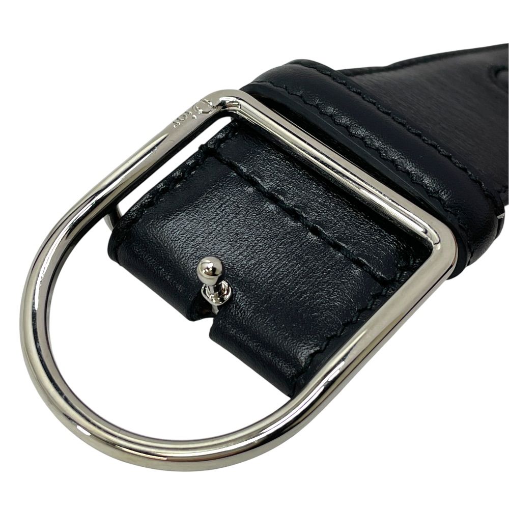 Dior D Logo Buckle Belt Black Silver — view 2