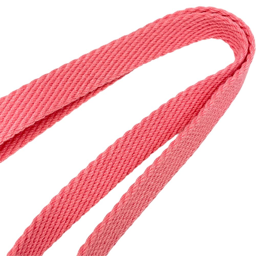 Hermes Strap Carre Pocket Neck Key Ring Pink Silver Canvas — view 8