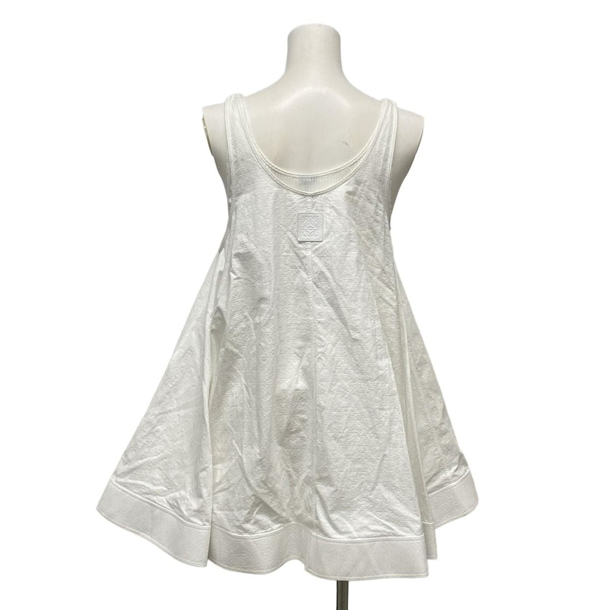 Loewe Dress 36 S White Crew Neck Sleeveless Mini — view 2