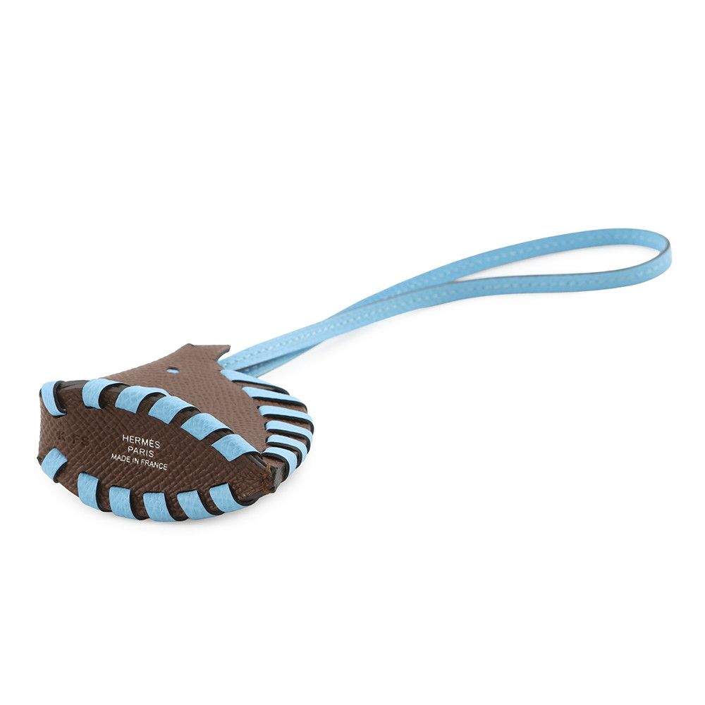Hermes Bag Charm Cheval Tresse Terre Celeste Epsom Tail — view 2
