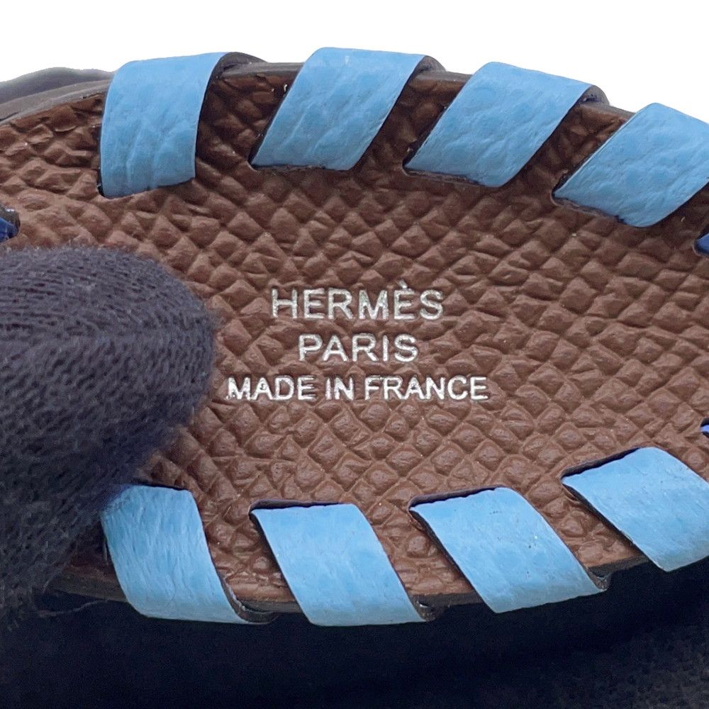 Hermes Bag Charm Cheval Tresse Terre Celeste Epsom Tail — view 6