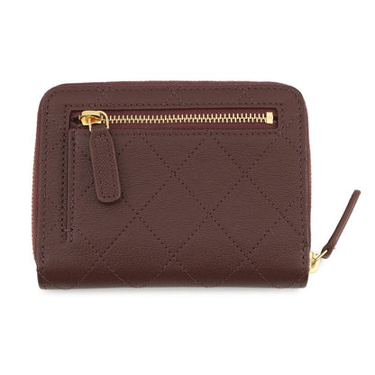 Chanel Bifold Wallet CC Logo Round Zip Compact Grain Gotoskin — view 3
