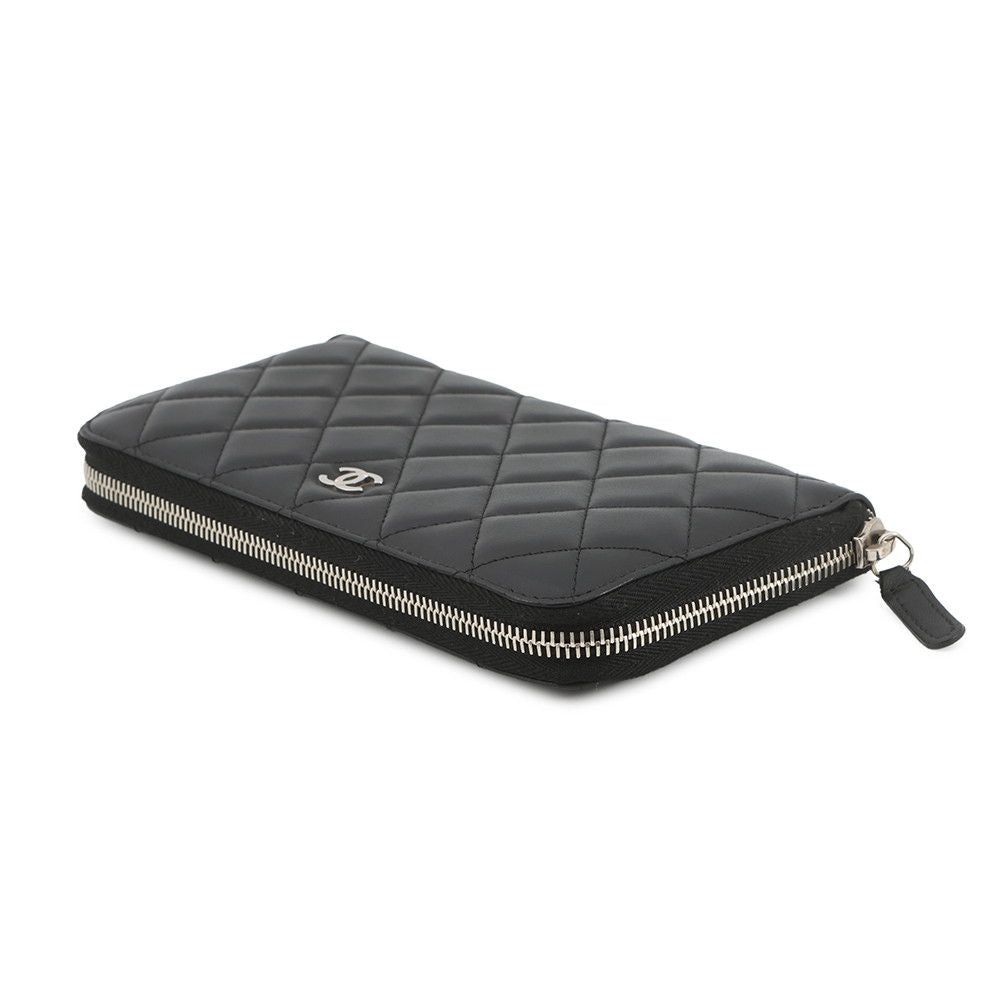 Chanel Wallet Quilted Classic Long Zip CC Logo Lambskin — view 2