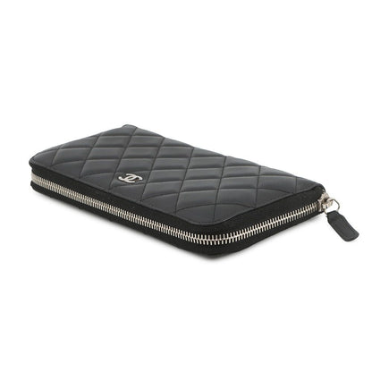 Chanel Wallet Quilted Classic Long Zip CC Logo Lambskin — view 2