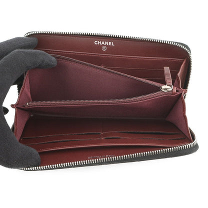 Chanel Wallet Quilted Classic Long Zip CC Logo Lambskin — view 4