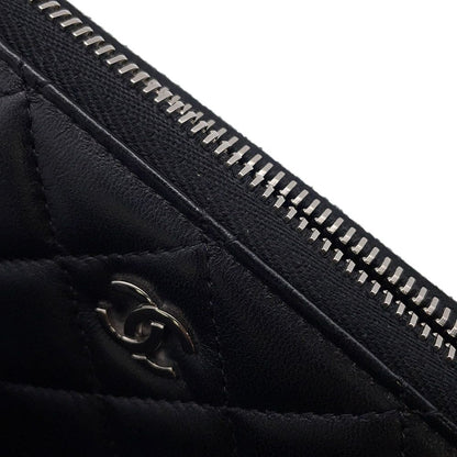 Chanel Wallet Quilted Classic Long Zip CC Logo Lambskin — view 7