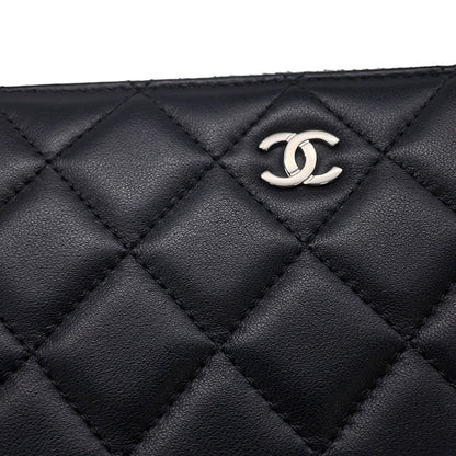 Chanel Wallet Quilted Classic Long Zip CC Logo Lambskin — view 5