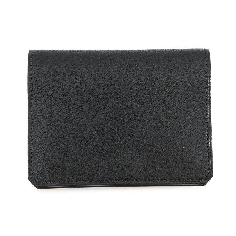 Hermes Card Case Medallion Black Silver Chevre Sham Kira — view 3