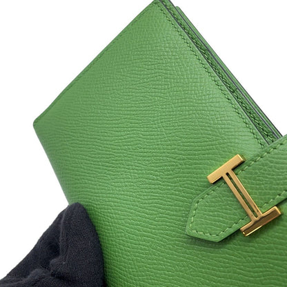 Hermes Wallet Bearn Souffle Vert Yucca Gold Epsom Veil — view 8