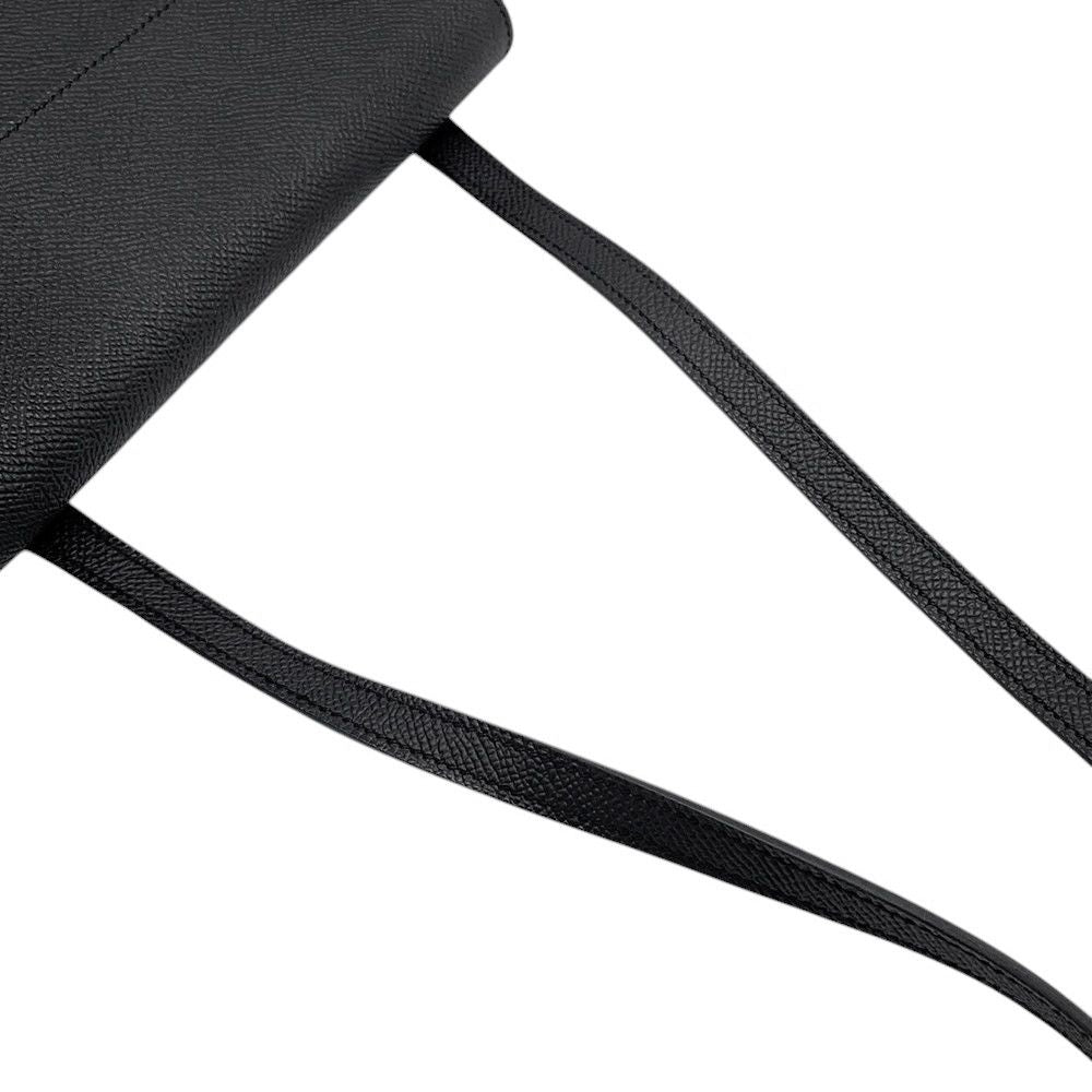 Hermes Shoulder Wallet Nap to Go Black Silver Epsom — view 9