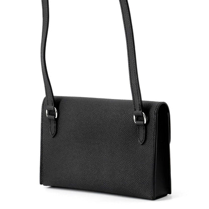 Hermes Shoulder Wallet Nap to Go Black Silver Epsom — view 2