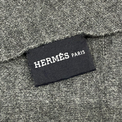 Hermes Shawl Gray Cashmere Silk — view 2