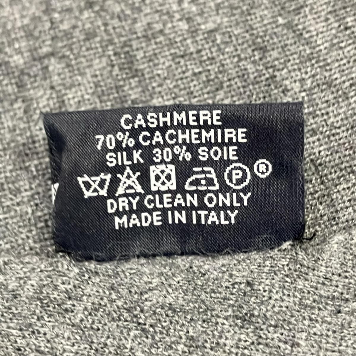 Hermes Shawl Gray Cashmere Silk — view 3