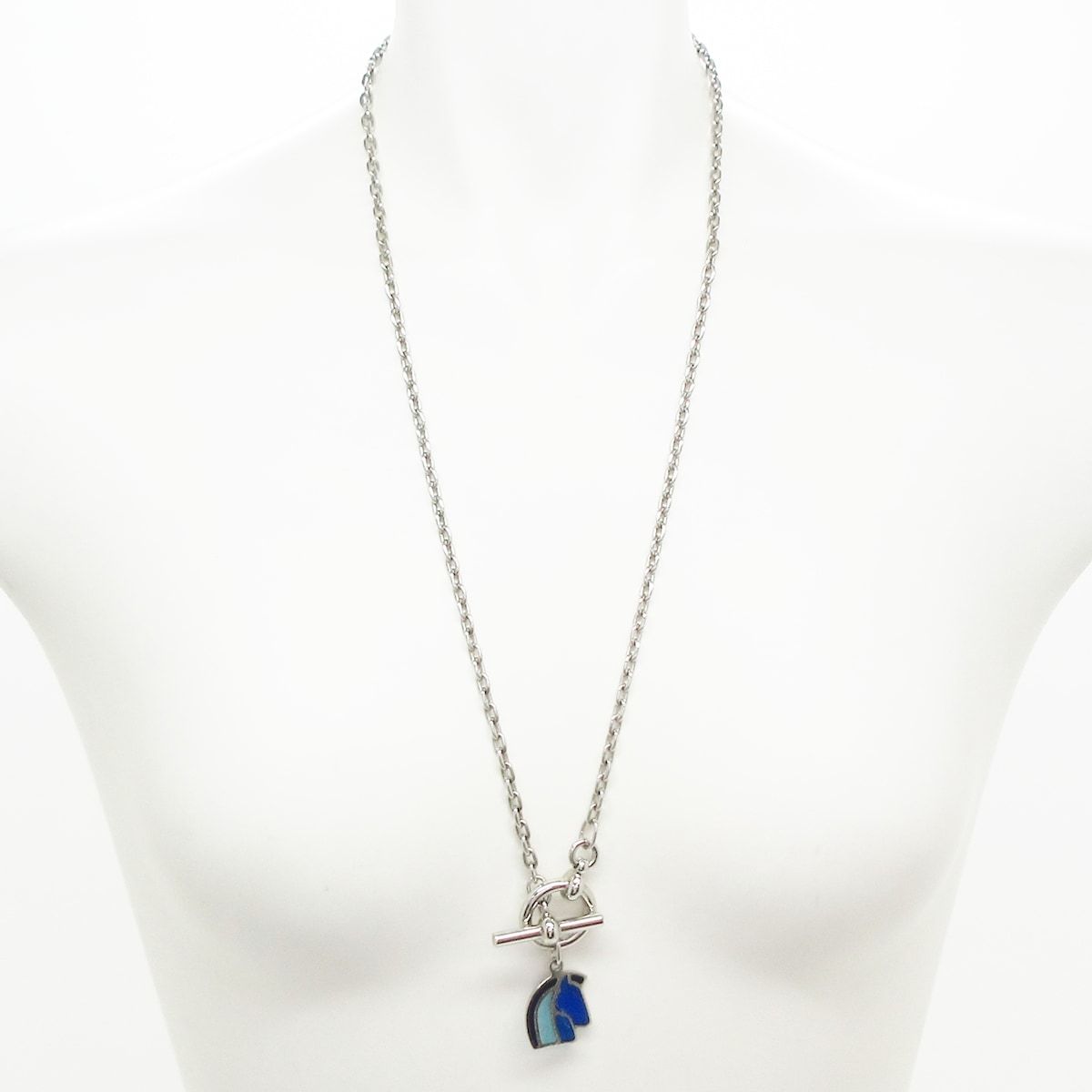 Hermes Necklace Helios Silver Blue — view 2