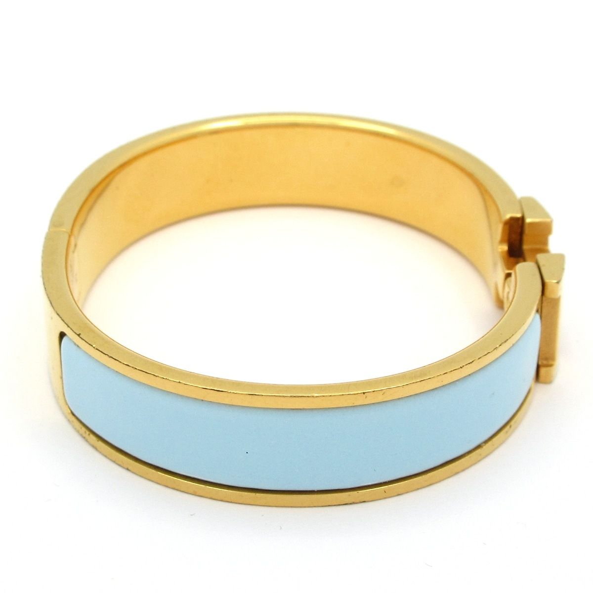 Hermes Bangle Click Gold Light Blue — view 2