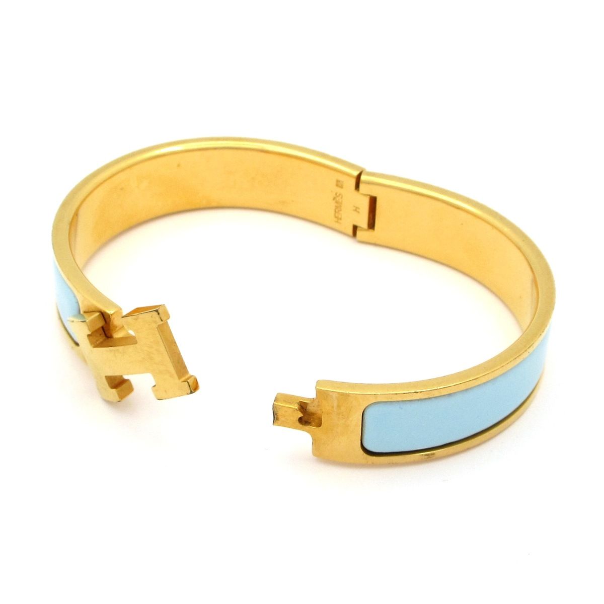 Hermes Bangle Click Gold Light Blue — view 5