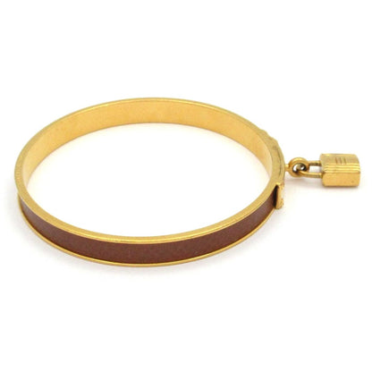 Hermes Bangle Kelly Leather Gold Brown — view 2