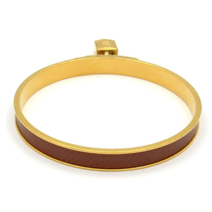 Hermes Bangle Kelly Leather Gold Brown — view 3