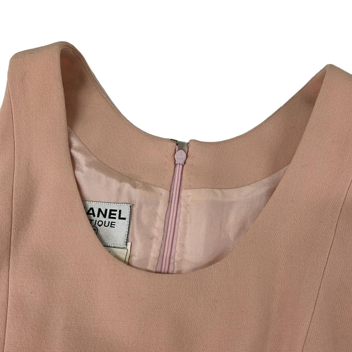 Chanel Dress 42 L Pink Collection 28 Sleeveless Back — view 4