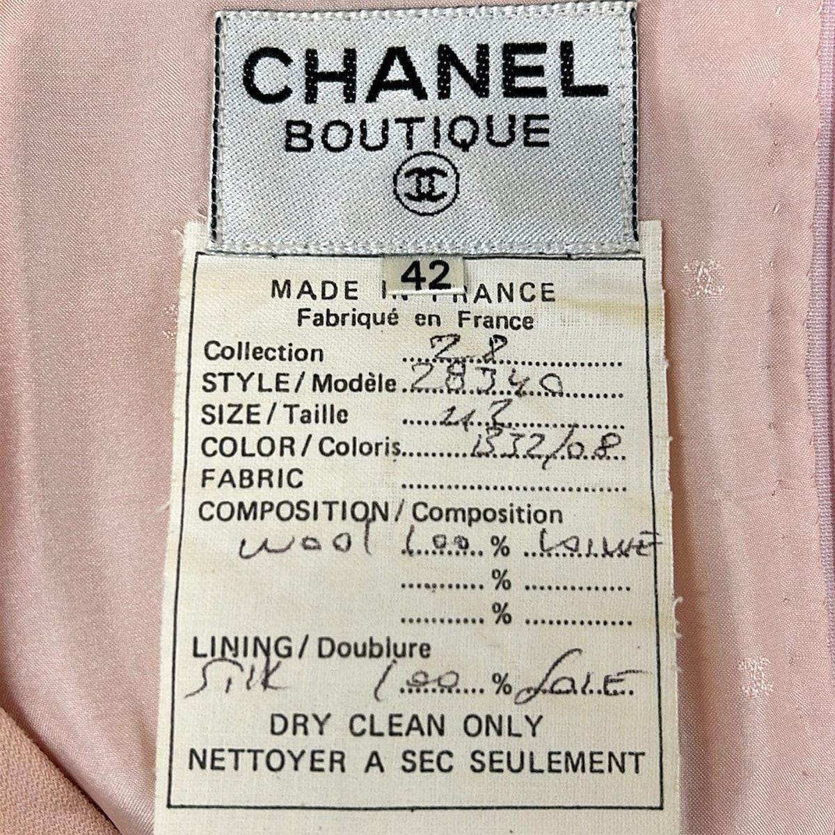 Chanel Dress 42 L Pink Collection 28 Sleeveless Back — view 3