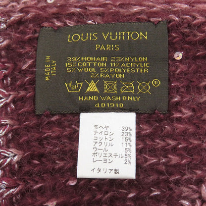 Louis Vuitton Monogram Sequin Scarf Mohair Nylon Cotton Boldpurple — view 4
