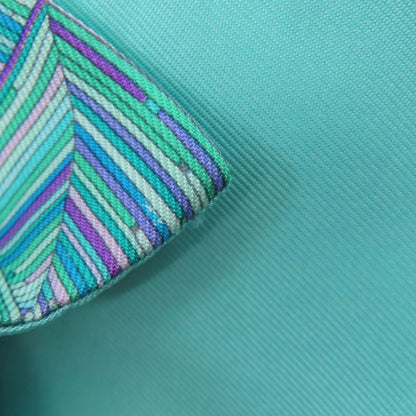 Hermes Geometric Pattern Scarf Silk Turquoise X Purple Green — view 6