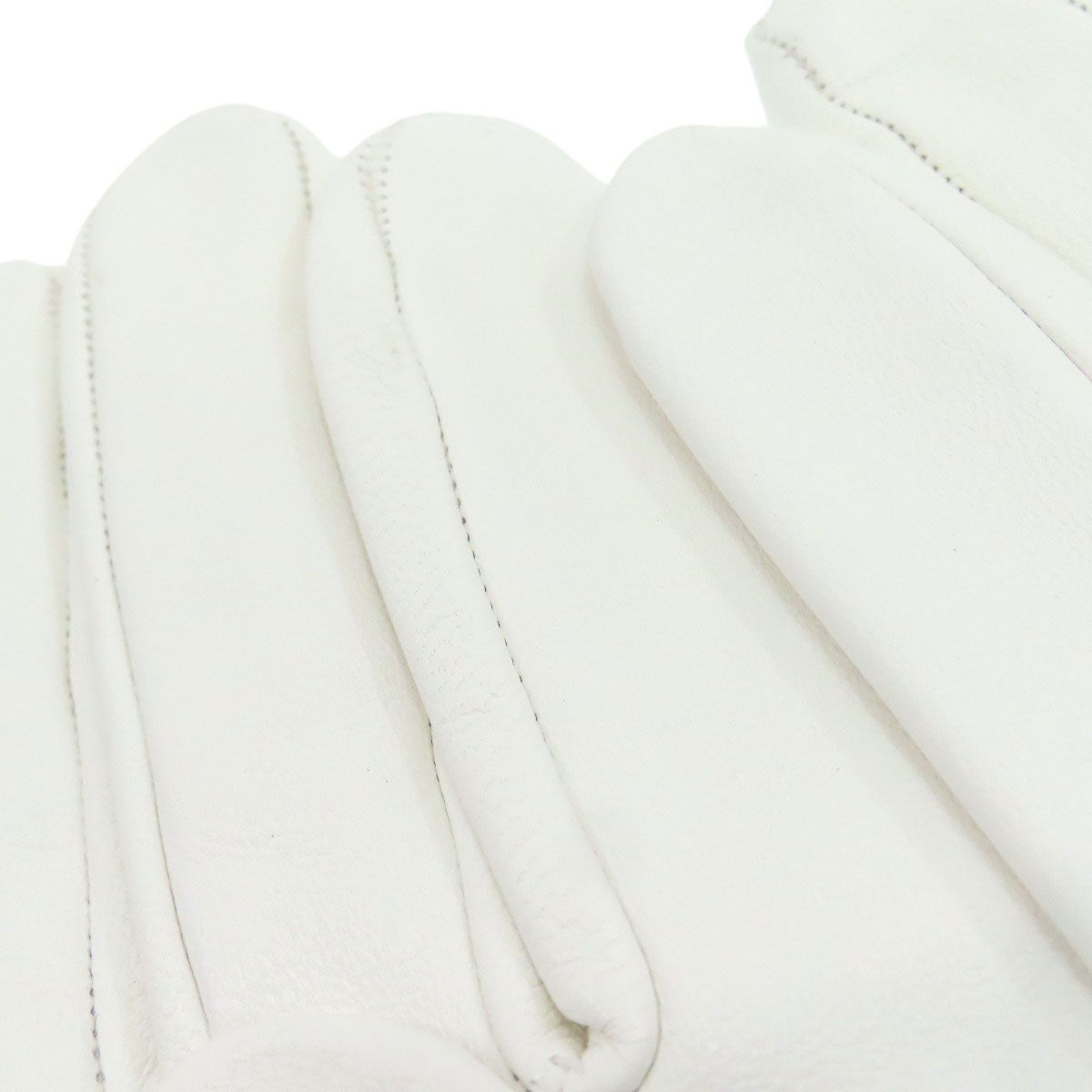 Hermes Logo Leather Gloves — view 9