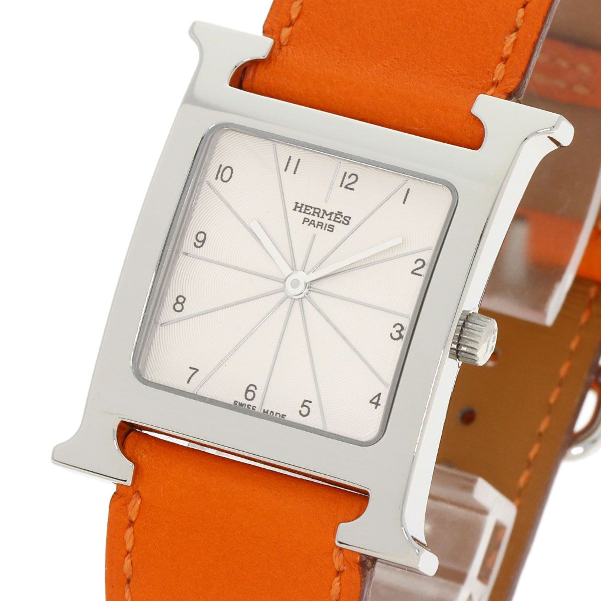 Hermes Watch SS Leather — view 3