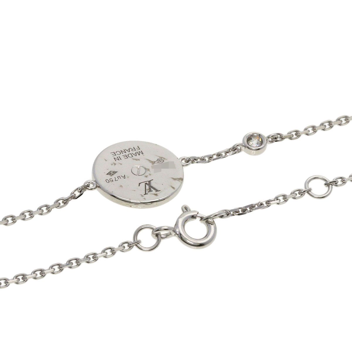Louis Vuitton Sanna Cles Pink Pearl Diamond Bracelet 18K White Gold — view 3