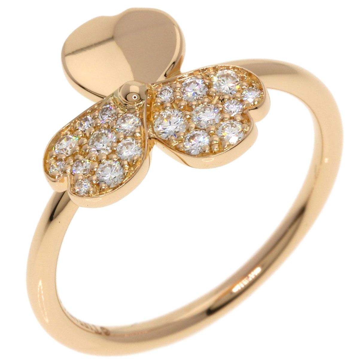 Tiffany & Co Paper Flower Diamond Ring 18K Pink Gold — view 2