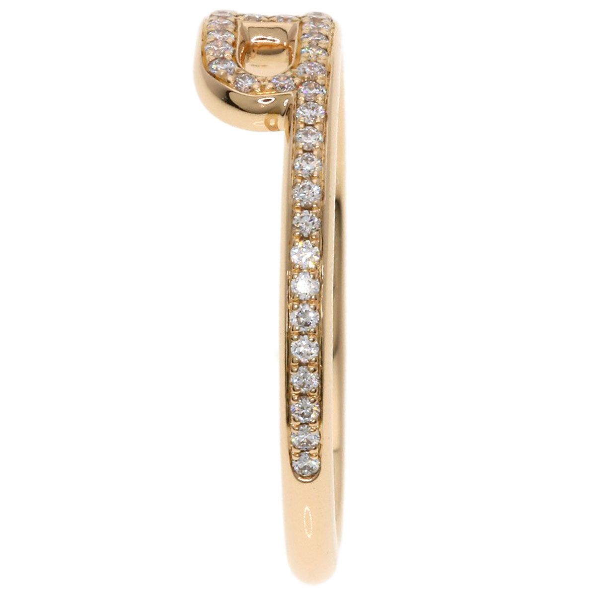 Hermes Link D'hermes Diamond 55 Ring 18K Pink Gold — view 4
