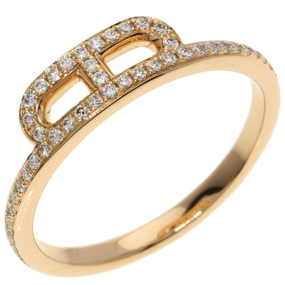 Hermes Link D'hermes Diamond 55 Ring 18K Pink Gold — view 2