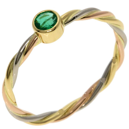 Cartier Twist Emerald 51 Ring 18K Yellow Gold White Pink — view 2
