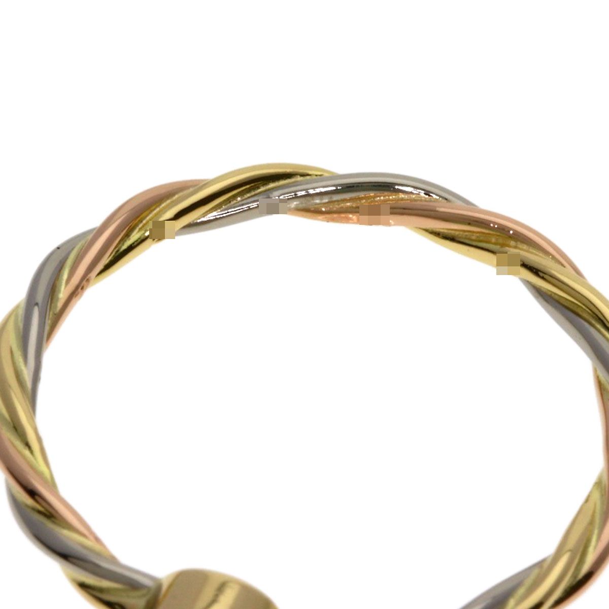 Cartier Twist Emerald 51 Ring 18K Yellow Gold White Pink — view 7