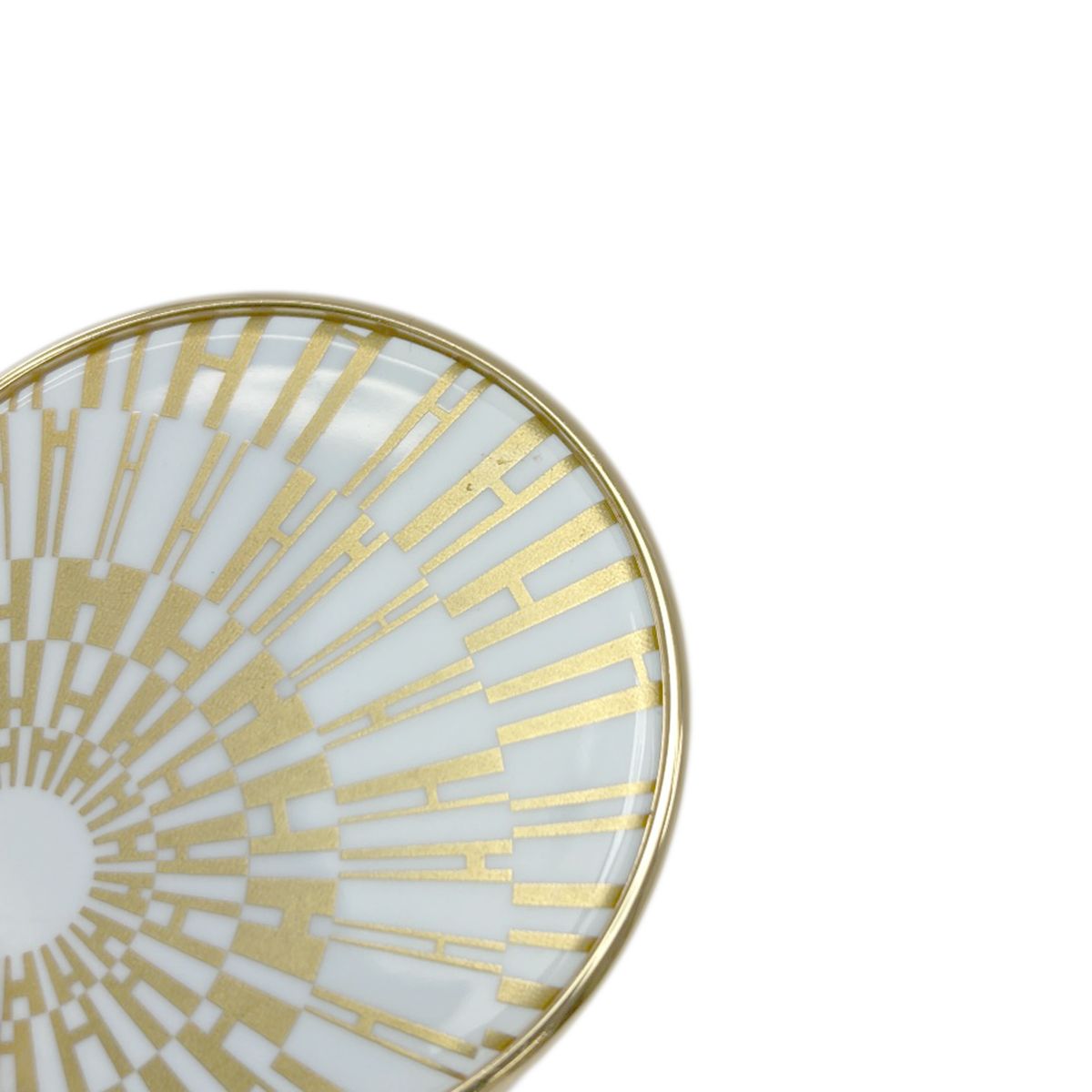 Hermes Medaille Necklace Metal Gold White — view 7