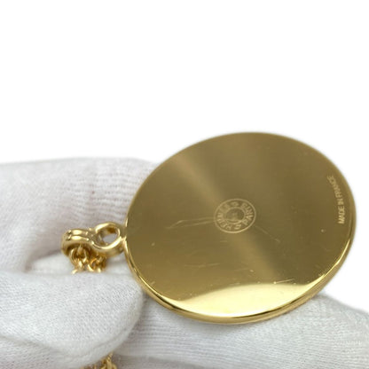 Hermes Medaille Necklace Metal Gold White — view 6