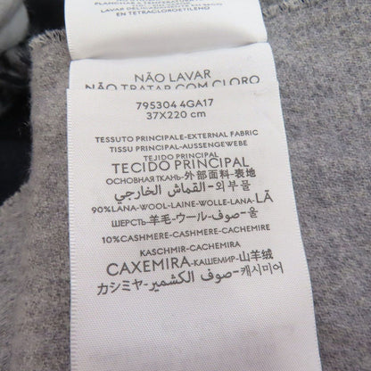 Gucci Logo Scarf Cashmere Navy Gray — view 6