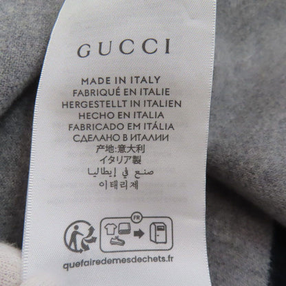 Gucci Logo Scarf Cashmere Navy Gray — view 5