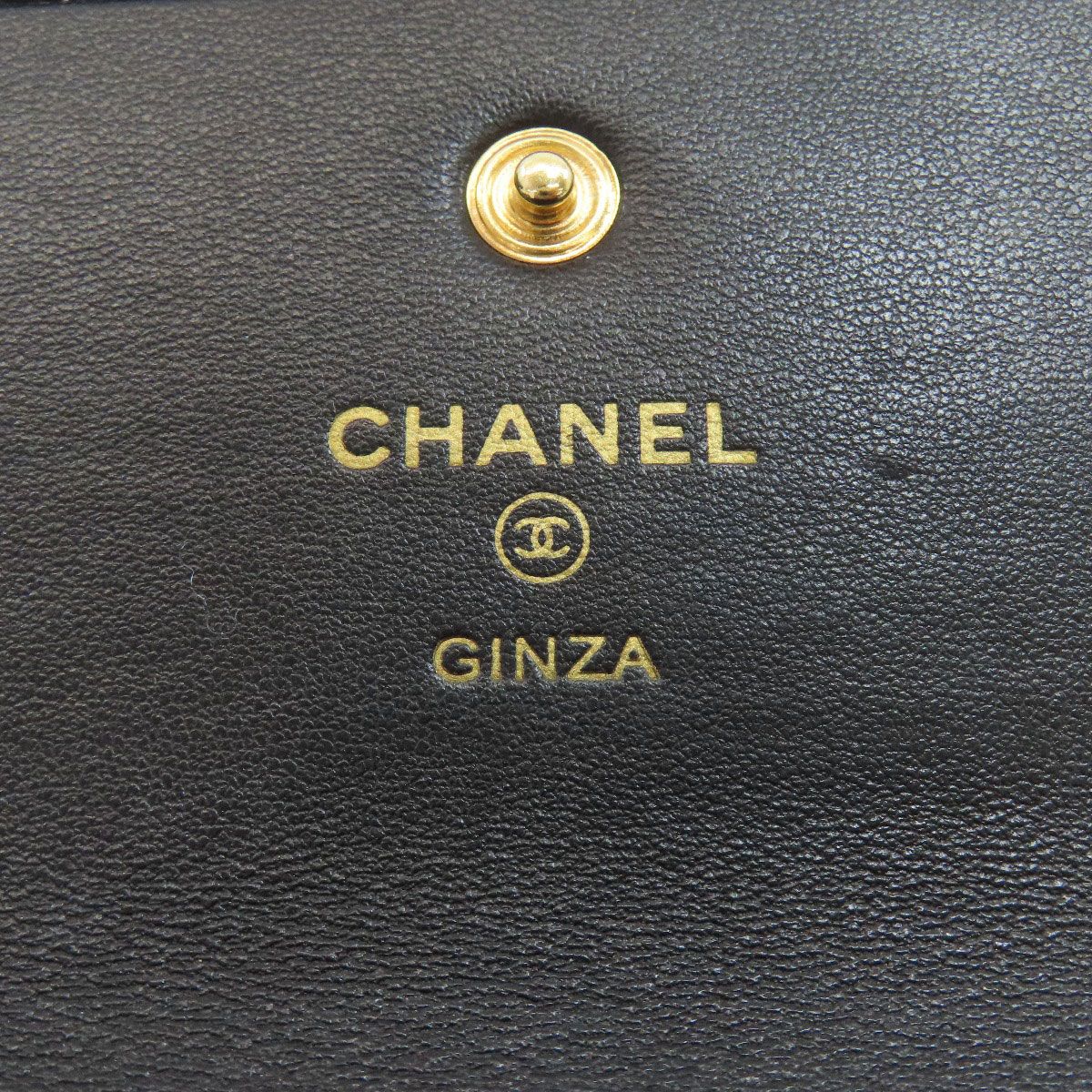 Chanel Camellia Quilted Ginza Limited Gold Wallet — view 7
