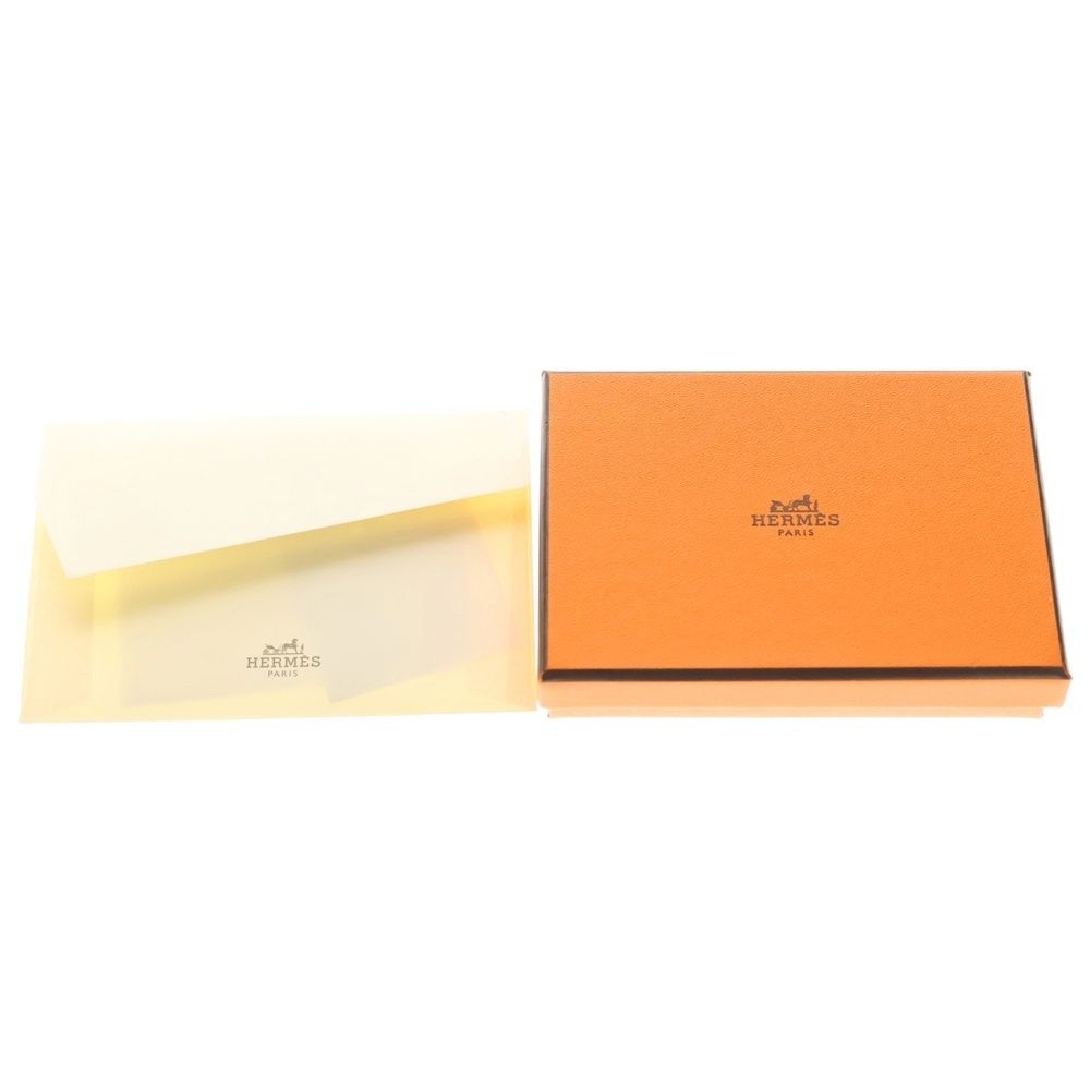 Hermes Iliad Chevre Chamquira Card Case Silver — view 6